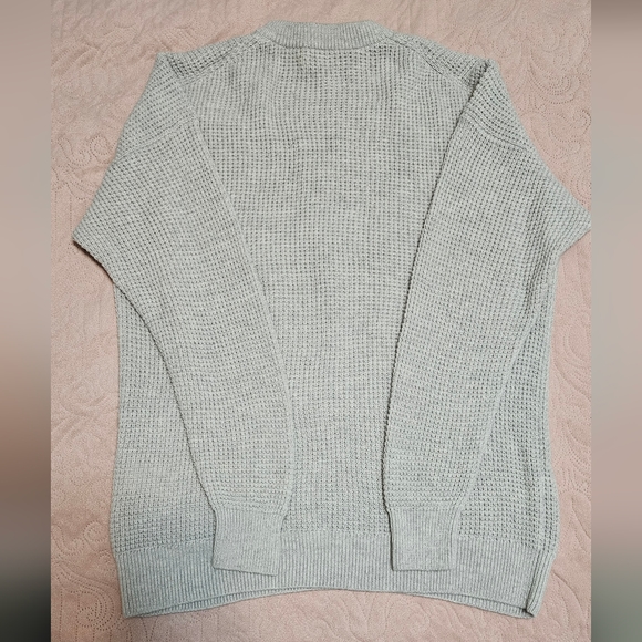 Aritzia Wilfred Free Hillside Wool Waffle Knit Sweater Crewneck Sz L - Picture 2 of 9